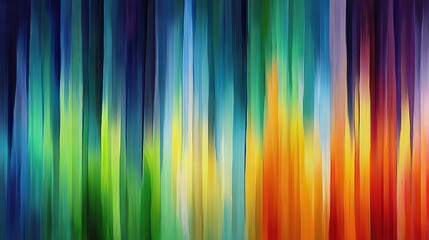 Vibrant vertical streaks of color create an abstract, energetic pattern blending blue, green, yellow, and orange shades.