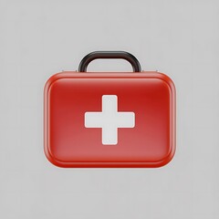 Obraz premium World first aid day vector illustration poster with first aid kit