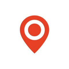 Fototapeta premium Red location pin icon for map and navigation on a clean background for web design
