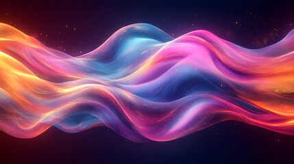 a close up of a colorful wave of liquid on a black background