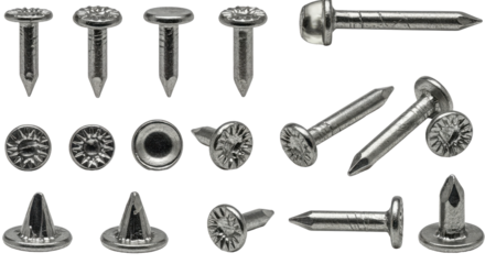 Metal maze Studded studs a shining steel grid