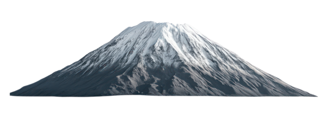 PNG Mount Kilimanjaro mountain isolated scenery.