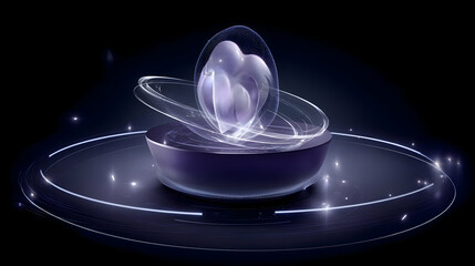 morphing inside a glowing containment sphere with AI code swirling around it