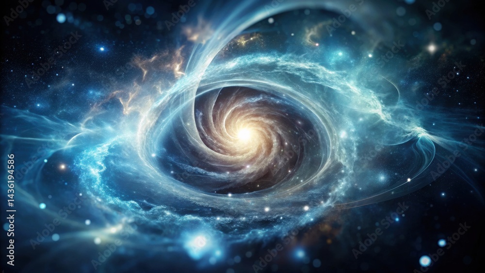 Poster a celestial vortex swirling nebula and cosmic dust in a deep space panorama