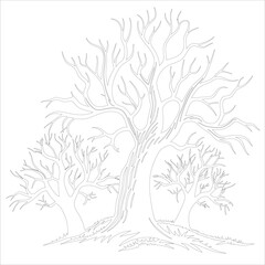 Mysterious Spooky Tree Design