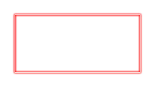 Red Neon Rectangle Frame