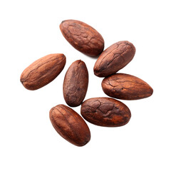 Obraz premium Cacao Beans Isolated on White Background