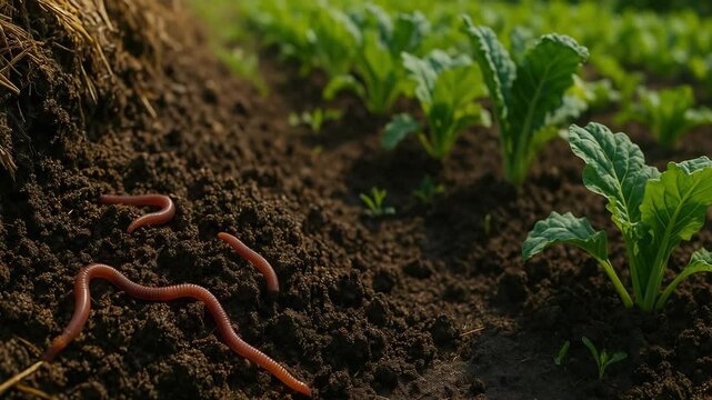 Cultivating healthy soil the role of earthworms in organic farming garden nature close-up