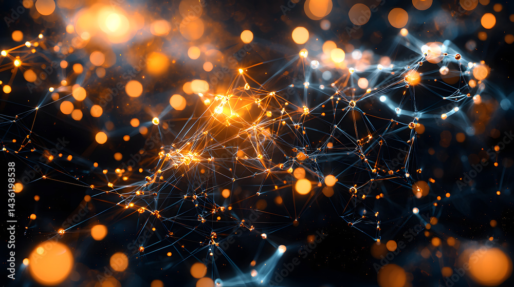 Poster dynamic quantum computing wallpaper visualization futuristic environment abstract data patterns imme