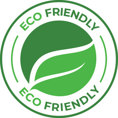 BPA Free Round Symbol with Green Leaves BPA Free Label Design