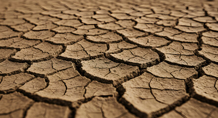 Dry Cracked Earth Background For Climate Change Or Drought Illustration