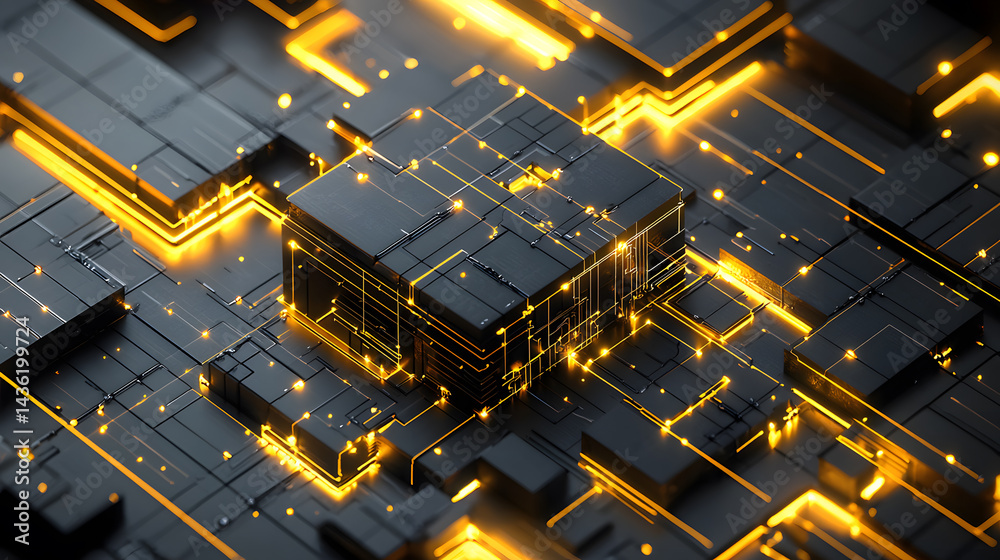 Poster quantum computing wallpaper multidimensional data visualization digital environment futuristic viewp