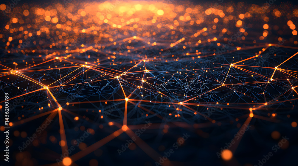 Poster dynamic quantum computing wallpaper multidimensional data visualization digital space abstract desig