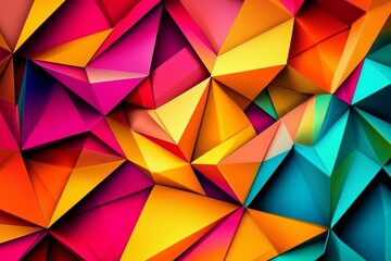 Bright and Colorful Origami Wallpaper Background