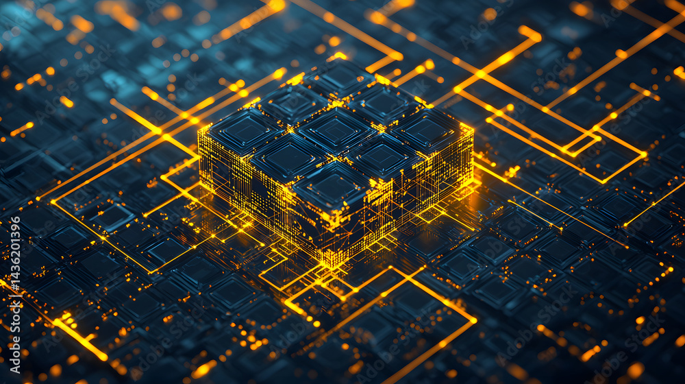 Poster quantum computing wallpaper multidimensional data visualization technology hub digital art abstract 