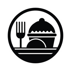 Food Restaurant Stencil Icon Vector Illustration