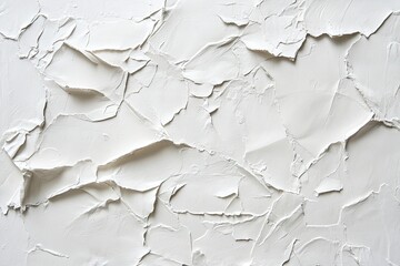 Textured white plaster surface.  Cracked and sculpted, showing brush strokes and varied depths.  A smooth, yet uneven, appearance
