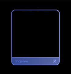 Shop now button in gradient color. Purchase signs for social media promotion.