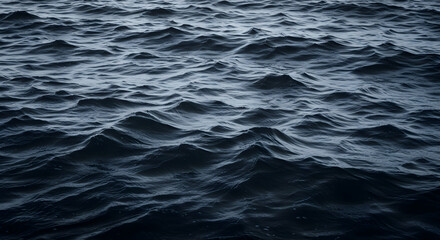 Dark Azure Ocean Serenity Calm Waves on Water Backdrop