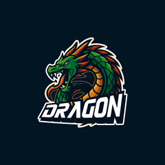 Vector illustration Dragon esport logo. Perfect for Infographics, Articles, Books, Flyers, Banners
