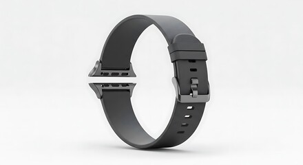 Watch Band Close-Up: Gray Silicone Replacement Strap