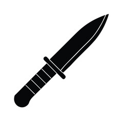 Tanto Knife Stencil Icon Vector Illustration