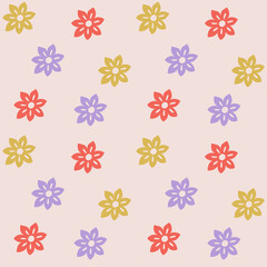 Seamless floral pattern. Cute floral pattern suitable for clothing, textiles, wrapping paper, backgrounds, wallpapers.