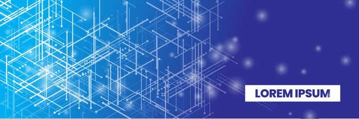 Fototapeta premium Futuristic colorfull tech background with abstract circuit lines. AI inspired Background