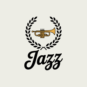 Elegant Jazz Trumpet Emblem