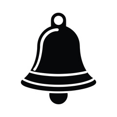 Bell Stencil Icon Vector Illustration