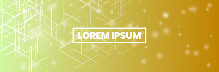 Fototapeta premium Bright digital network on a vibrant gradient background. tech lines