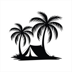 Camping Tents Silhouette