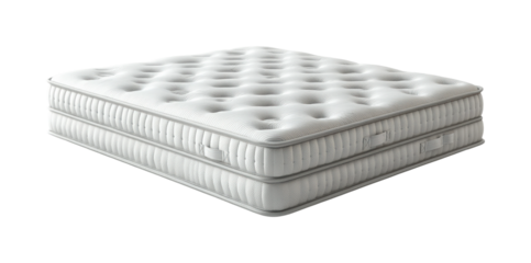 Choosing the right mattress for comfort and support at home isolated on transparent background