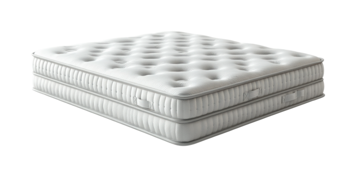 Choosing the right mattress for comfort and support at home isolated on transparent background