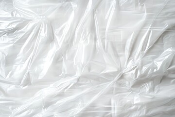 Wrinkled transparent plastic sheeting