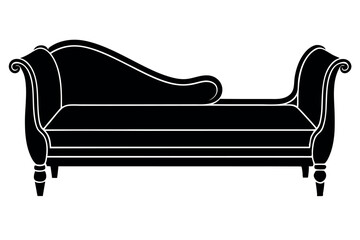 


     Daybed icon silhouette vector illustration.
