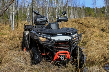 atv in the field