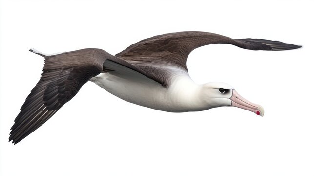 albatross in flight: close-up photography of a soaring seabird