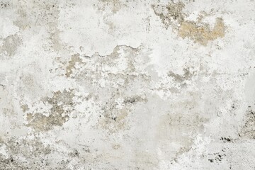 Weathered, textured, light gray-white wall surface.  Cracks, chips, and various tones of gray, white, and beige create an aged appearance