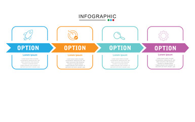 modern design template for infographics with 4 option or step vector illustration
