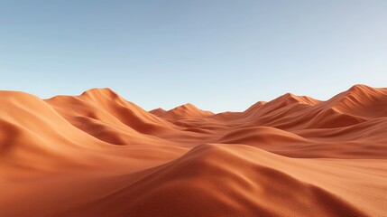 Naklejka premium highaltitude desert plateau surrounded by sandstone cliffs, warm tones, long shadows, minimalist landscape composition