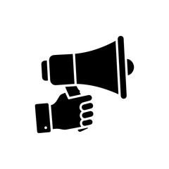 Hand Holding a Megaphone Icon