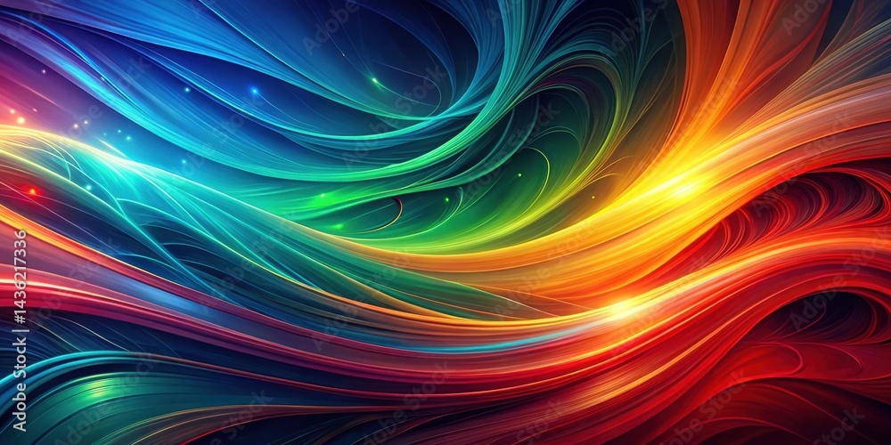 Fototapete vibrant swirling hues an abstract masterpiece of dynamic color and flowing lines, creating a captiva