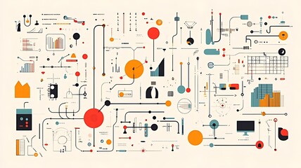 Financial investing, stocks, analysis concept, 
Brain Network