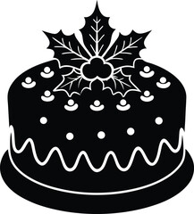 vector illustration of cake with cherries