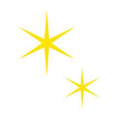 連なる輝きのベクターイラスト：ミニマルな光 - Twin Sparkle Vector Illustration: Minimal Light