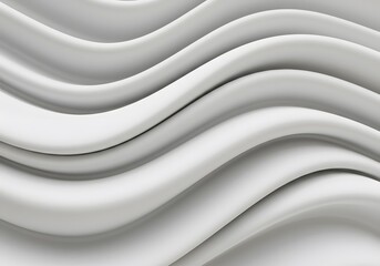 White Wavy Abstract Background 3D Texture, Wave Pattern, Modern Design, Smooth Curves, Graphic Resource, Minimalist Art.