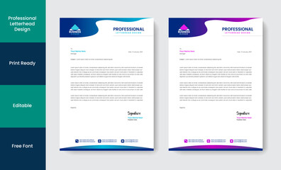 Obraz premium Exclusive business Letterhead Design Template