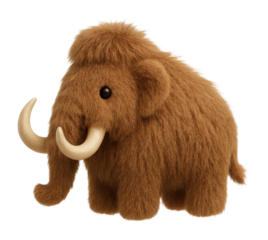 PNG Cute fluffy mammoth illustration