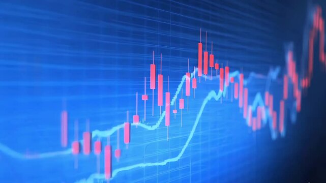 Golden percentage symbol atop gleaming coin stacks, rising blue financial graph highlighting investment growth, signaling increasing profitability and economic success - Powered by Adobe